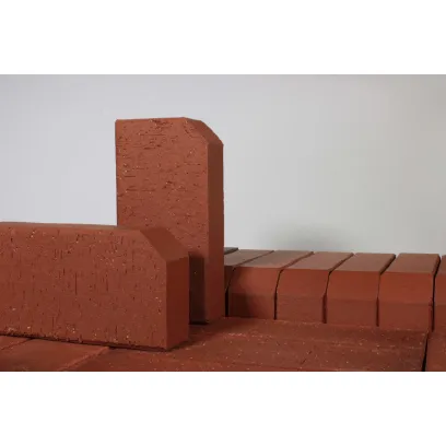 Плитка клинкерная тротуарная ЛСР Лондон красный Бордюр 200*100*50 в Тюмени