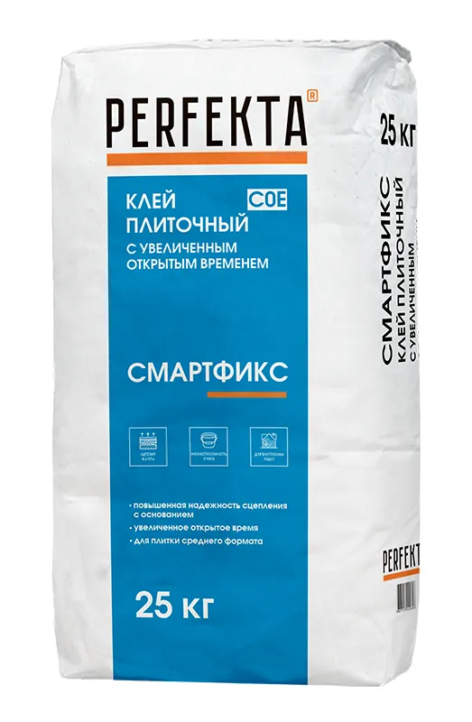 Клей для плитки Перфекта Смартфикс С1 Т улучшенный 30 кг – купить по низкой цене в Тюмени в интернет-магазине Стройснаб Клей для плитки Перфекта Смартфикс С1 Т улучшенный 30 кг