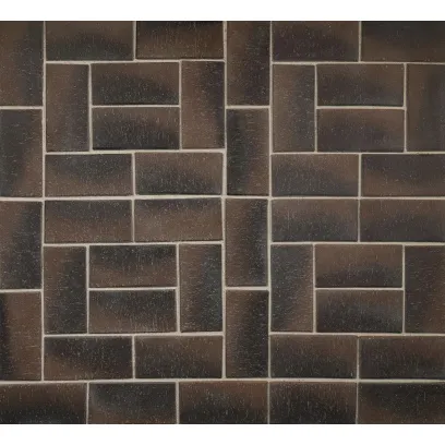 Плитка клинкерная тротуарная ЛСР Гамбург Бордо коричневый Классик 200*100*50 в Тюмени