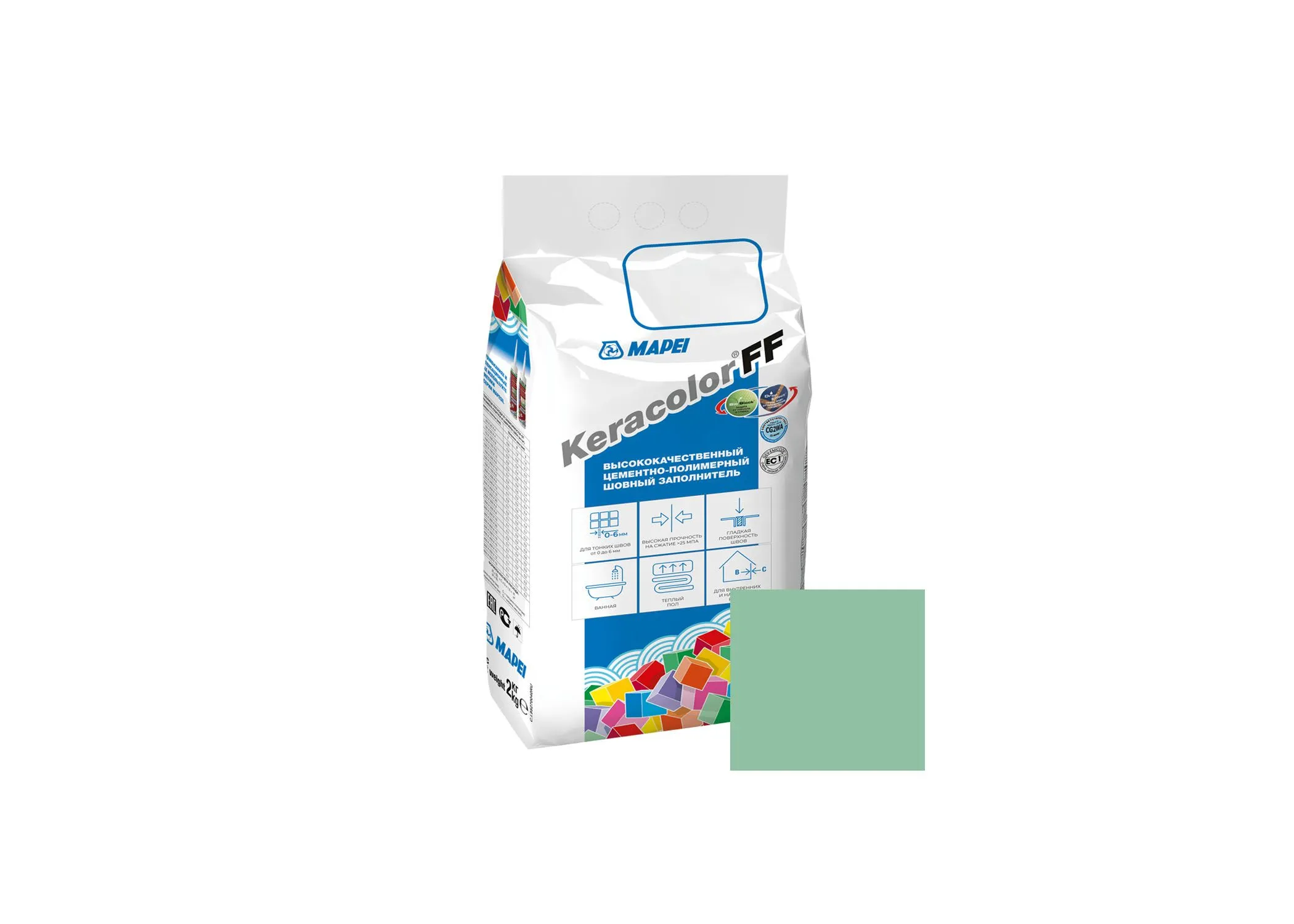 Затирка швов Mapei Keracolor FF №181 5кг Нефрит – купить по низкой цене в Тюмени в интернет-магазине Стройснаб Затирка швов Mapei Keracolor FF №181 5кг Нефрит