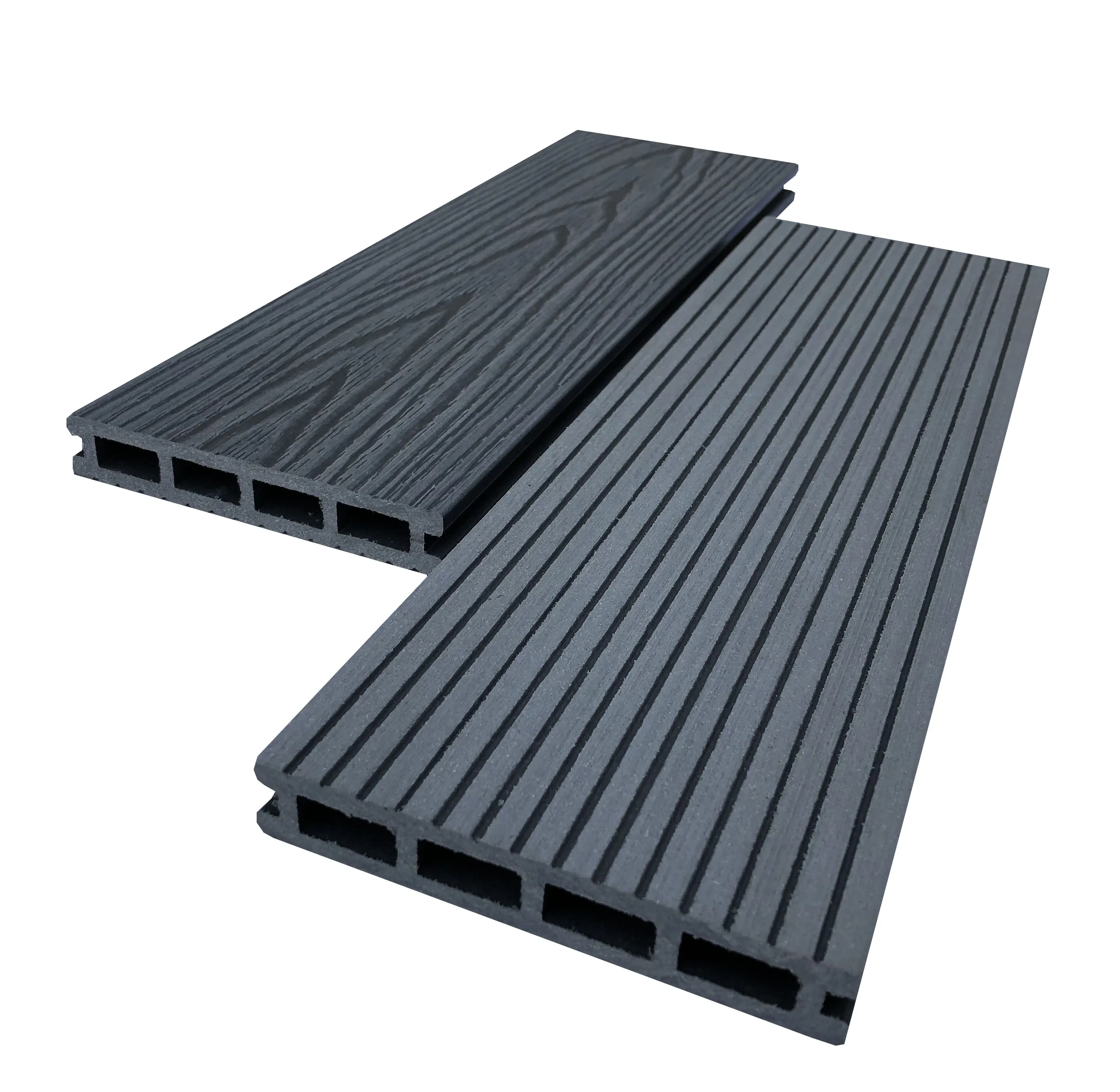 Террасная доска AIWOOD 140*22 брашированная двусторонняя (текстура 3D+3D), Серый – купить по низкой цене в Тюмени в интернет-магазине Стройснаб Террасная доска AIWOOD 140*22 брашированная двусторонняя (текстура 3D+3D), Серый
