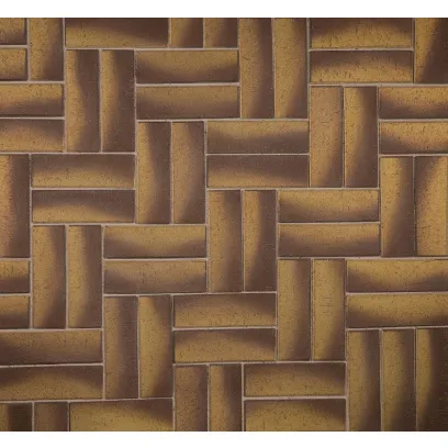 Плитка клинкерная тротуарная ЛСР Монако Золото коричневый Лонг 250*80*50 в Тюмени