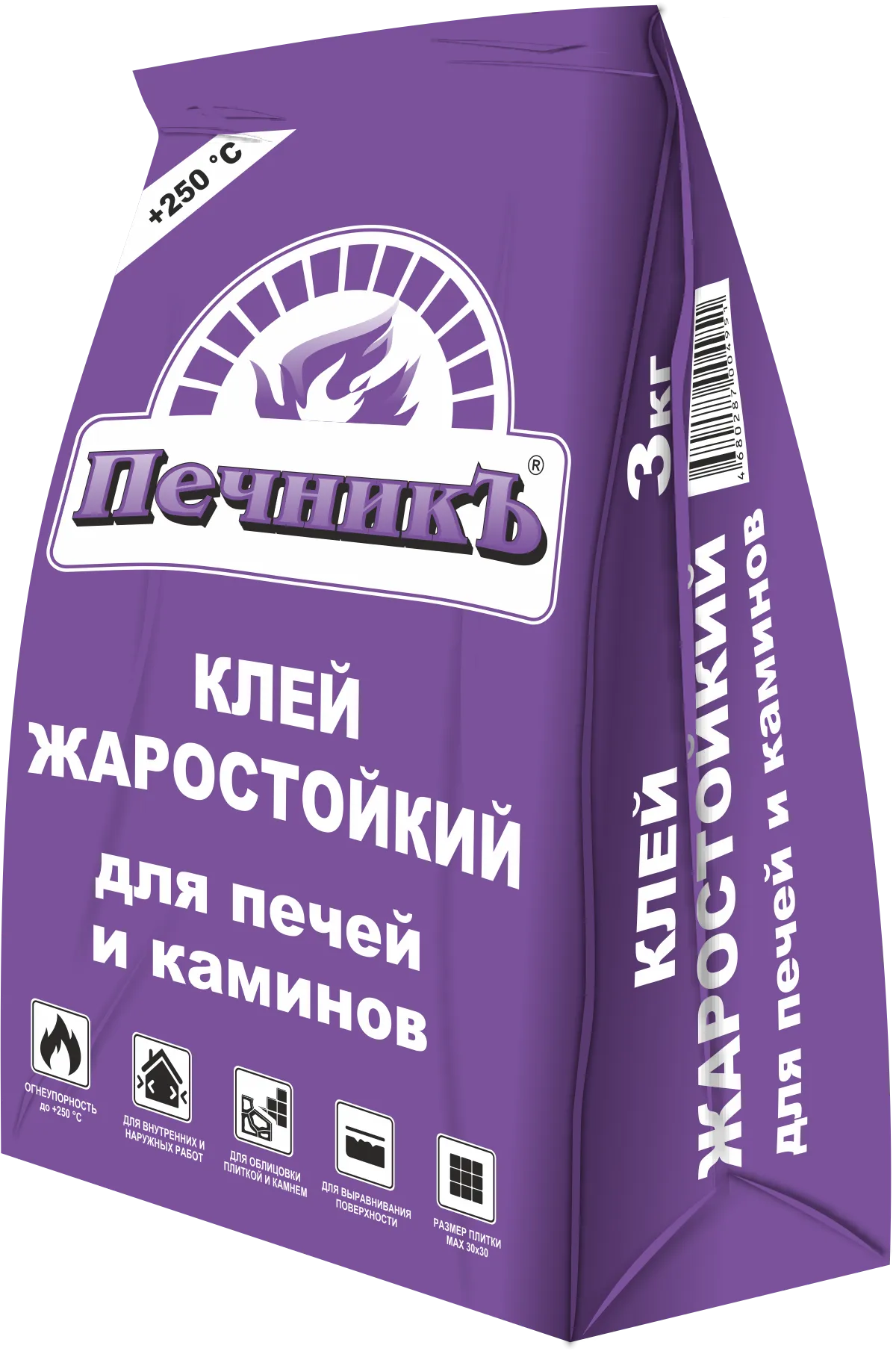 Клей жаростойкий для печей и каминов Печникъ, 3кг – купить по низкой цене в Тюмени в интернет-магазине Стройснаб Клей жаростойкий для печей и каминов Печникъ, 3кг