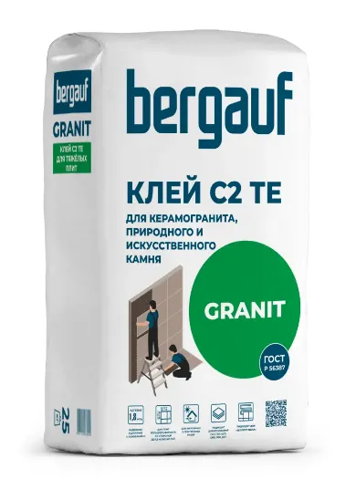 Клей для плитки и керамогранита Бергауф GranitС2ТE 25кг