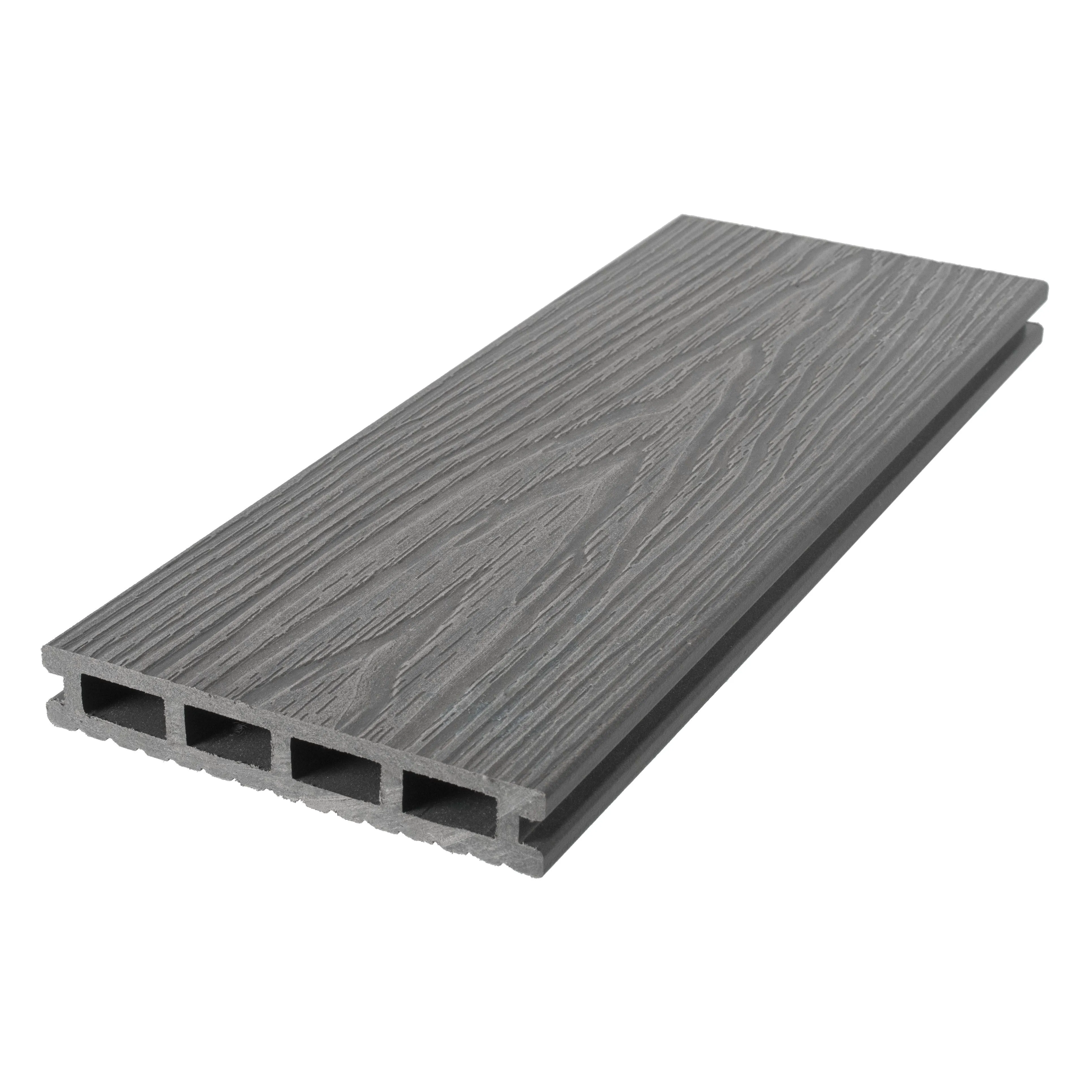Террасная доска AIWOOD 140*22 брашированная двусторонняя (текстура 3D+3D), Серый – купить по низкой цене в Тюмени в интернет-магазине Стройснаб Террасная доска AIWOOD 140*22 брашированная двусторонняя (текстура 3D+3D), Серый