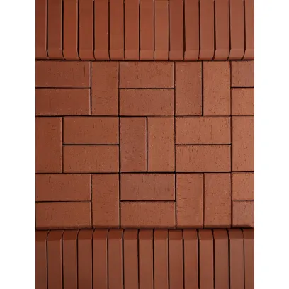 Плитка клинкерная тротуарная ЛСР Эдинбург темно-красный Бордюр 200*100*50 в Тюмени