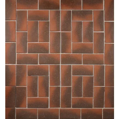 Плитка клинкерная тротуарная ЛСР Оксфорд Умбра красный Классик 200*100*50 в Тюмени
