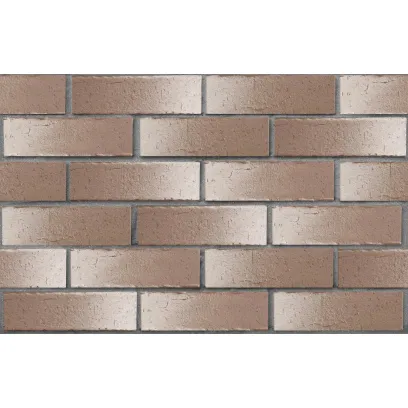 Кирпич клинкерный лицевой ЛСР Нарвик коричневый с белым флеш винтаж 0,7 НФ в Тюмени