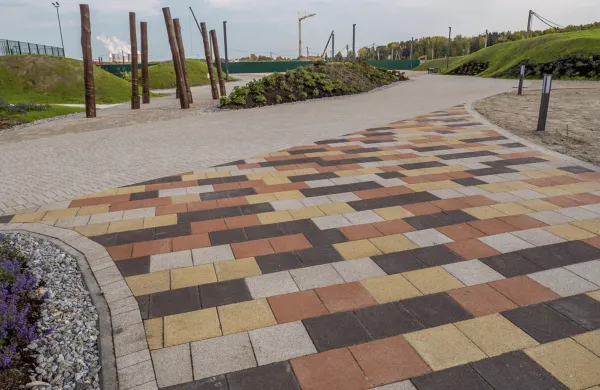 Тротуарная плитка Поревит Колормикс гладкий "КВАДРАТ" Б.1.К.6 – купить по низкой цене в Тюмени в интернет-магазине Стройснаб Тротуарная плитка Поревит Колормикс гладкий "КВАДРАТ" Б.1.К.6 в Тюмени