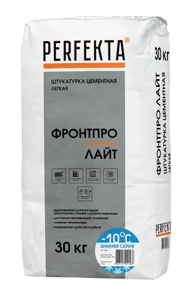 1586 Штукатурка цементная легкая Фронтпро Лайт Зимняя серия, 30 кг