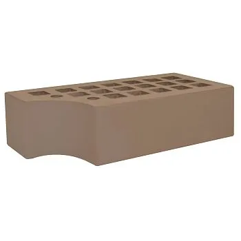 Кирпич керамический лицевой ЖКЗ темно-коричневый гладкий КФ-1 фигурный 1 НФ в Тюмени