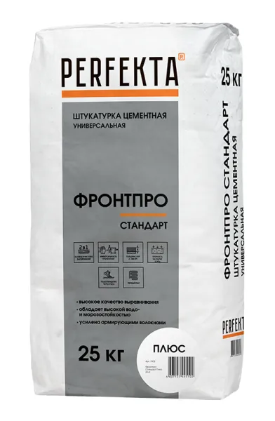 5102 Штукатурка цементная универсальная Фронтпро Стандарт Плюс, 25 кг