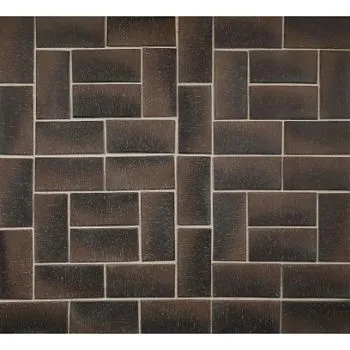 Плитка клинкерная тротуарная ЛСР Гамбург Бордо коричневый Классик 200*100*50