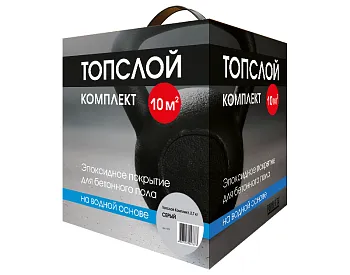 Эпоксидное покрытие Перфекта Топслой Комплект для бетонного пола на водной основе серый 2,7 кг