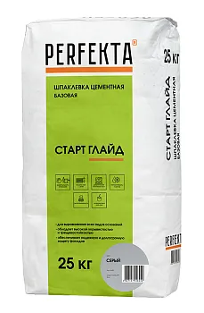 Шпаклевка цементная Перфекта Старт Глайд МН базовая серая 25 кг