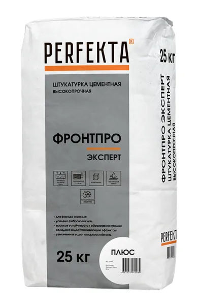 5089 Штукатурка цементная тонкослойная усиленная Фронтпро Эксперт Плюс, 25 кг