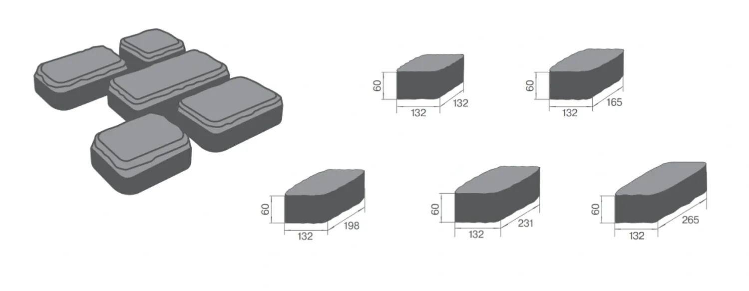 Тротуарная плитка  BRAER Ривьера