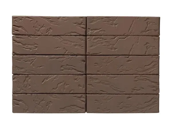 Кирпич керамический лицевой ЖКЗ тёмно-коричневый рустик 1 НФ в Тюмени