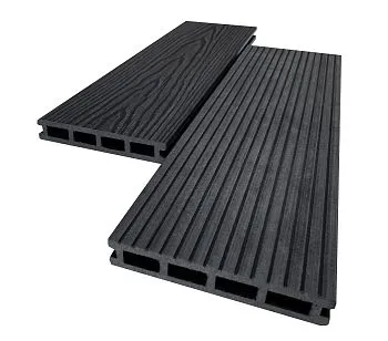 Террасная доска AIWOOD 140*22 брашированная двусторонняя (текстура 3D+3D), Антраци