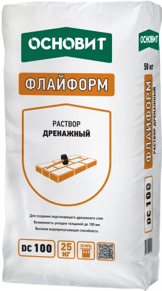 Дренажный раствор ОСНОВИТ ФЛАЙФОРМ DC100, 25 кг в Тюмени
