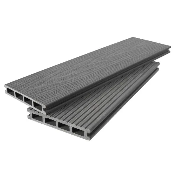 Террасная доска AIWOOD 140*22 брашированная двусторонняя (текстура 3D+3D), Серый – купить по низкой цене в Тюмени в интернет-магазине Стройснаб Террасная доска AIWOOD 140*22 брашированная двусторонняя (текстура 3D+3D), Серый