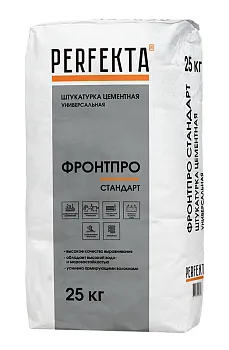 Штукатурка цементная Перфекта Фронтпро Стандарт универсальная 25 кг