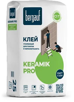 Клей для плитки и керамогранита Бергауф Pro Keramik С1Т 25кг