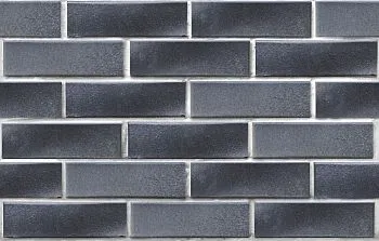 Распродажа Кирпич клинкерный лицевой ЛСР Берген чёрно-серебристы глянцевый гладкий 0,7 НФ