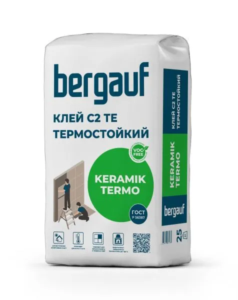 Клей усиленный для керамической плитки Bergauf Keramik Termo, 25 кг – купить по низкой цене в Тюмени в интернет-магазине Стройснаб Клей усиленный для керамической плитки Bergauf Keramik Termo, 25 кг