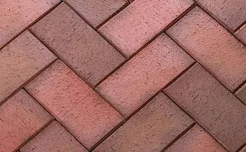 Плитка клинкерная тротуарная ЛСР Ноттингем красный флеш Классик 200*100*50