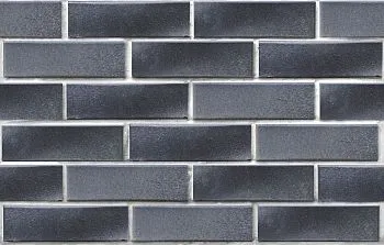 Кирпич клинкерный лицевой ЛСР Берген чёрно-серебристы глянцевый гладкий 0,7 НФ в Тюмени