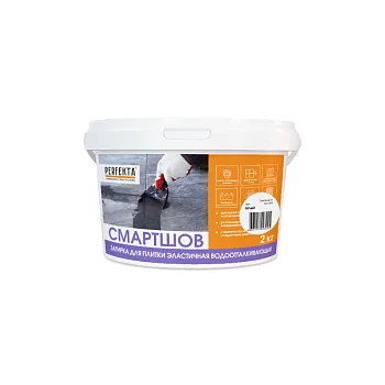Затирка для плитки Перфекта Смартшов эластичная водоотталкивающая белый 2 кг