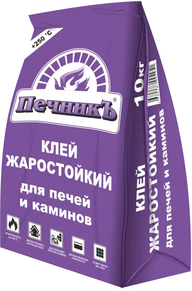 Клей жаростойкий для печей и каминов Печникъ, 10кг