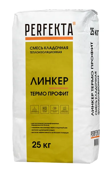 1661 Кладочный раствор теплоизоляционный Линкер Термо Профит, 25 кг