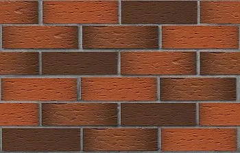 Кирпич клинкерный лицевой ЛСР Ноттингем красный флеш береста 0,7 НФ в Тюмени