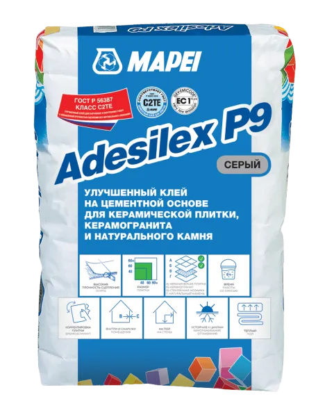 Клей для плитки Mapei Adesilex P9, серый