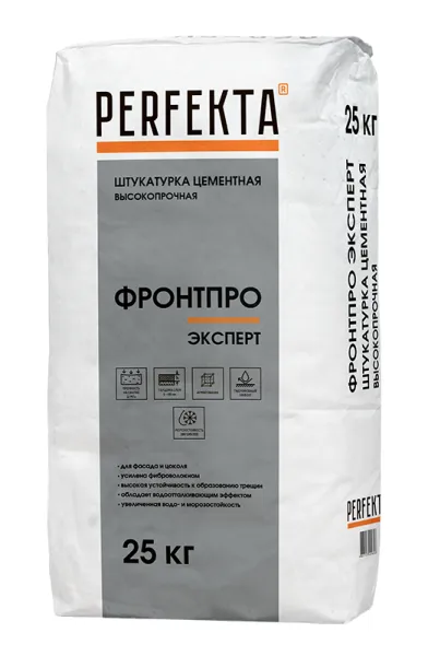 5072 Штукатурка цементная высокопрочная Фронтпро Эксперт, 25 кг