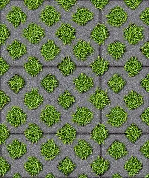 Тротуарная плитка Поревит Стандарт "ГАЗОННАЯ РЕШЕТКА" Б.1.ГР.8 в Тюмени