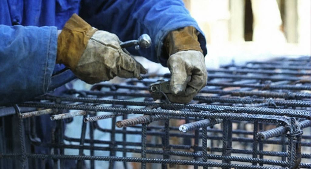 Укладка арматуры в опалубку