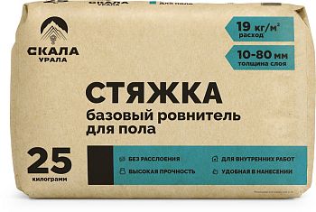Стяжка для пола СКАЛА УРАЛА 25 кг Стяжка для пола СКАЛА УРАЛА 25 кг