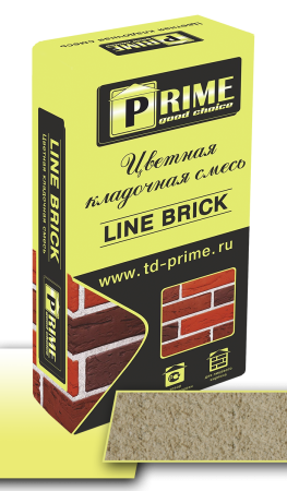 Prime Цветная кладочная смесь Line Brick "Wasser" Светло-бежевая, 25 кг