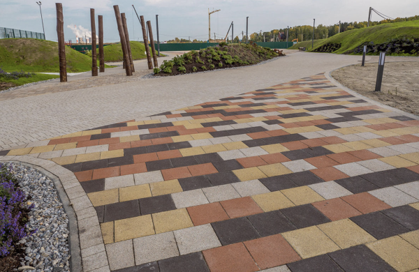 Тротуарная плитка Поревит Колормикс гладкий "КВАДРАТ" Б.1.К.6 – купить по низкой цене в Тюмени в интернет-магазине Стройснаб Тротуарная плитка Поревит Колормикс гладкий "КВАДРАТ" Б.1.К.6 в Тюмени