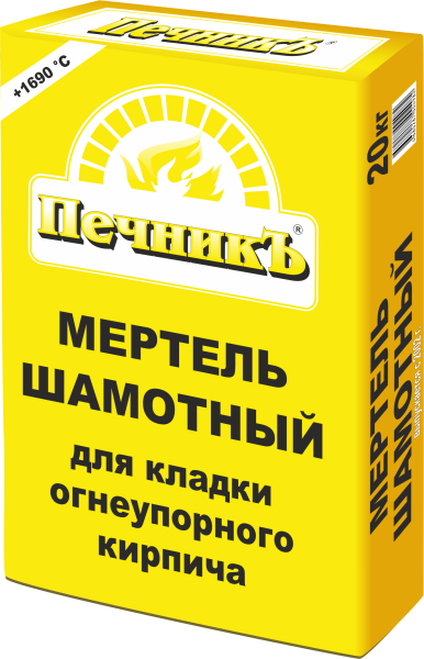 Мертель шамотный для кладки огнеупорного кирпича Печникъ, 20кг – купить по низкой цене в Тюмени в интернет-магазине Стройснаб Мертель шамотный для кладки огнеупорного кирпича Печникъ, 20кг
