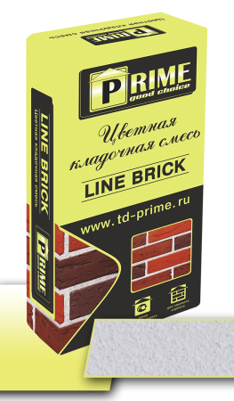 Prime Цветная кладочная смесь Line Brick "Wasser" Белая, 25 кг