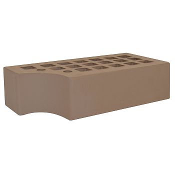 Кирпич керамический лицевой ЖКЗ темно-коричневый гладкий КФ-1 фигурный 1 НФ в Тюмени