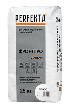 PERFEKTA Штукатурка цементная универсальная тонкослойная Фронтпро Стандарт Плюс, 25 кг – купить по низкой цене в Тюмени в интернет-магазине Стройснаб PERFEKTA Штукатурка цементная универсальная тонкослойная Фронтпро Стандарт Плюс, 25 кг