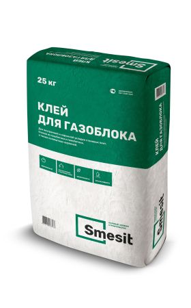 Клей для газоблока Smesit, 25 кг ЗИМНИЙ