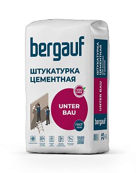 Штукатурка цементная Bergauf Unter Bau, 25 кг – купить по низкой цене в Тюмени в интернет-магазине Стройснаб Штукатурка цементная Bergauf Unter Bau, 25 кг