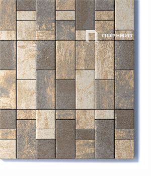 Тротуарная плитка Поревит Колормикс гладкий "УРБАН" Б.2.Фсм.6 в Тюмени