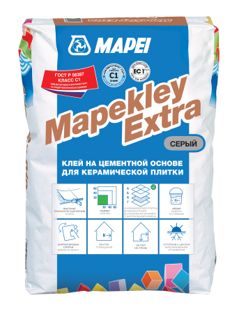 Клей для плитки Mapei Mapekley Extra, серый